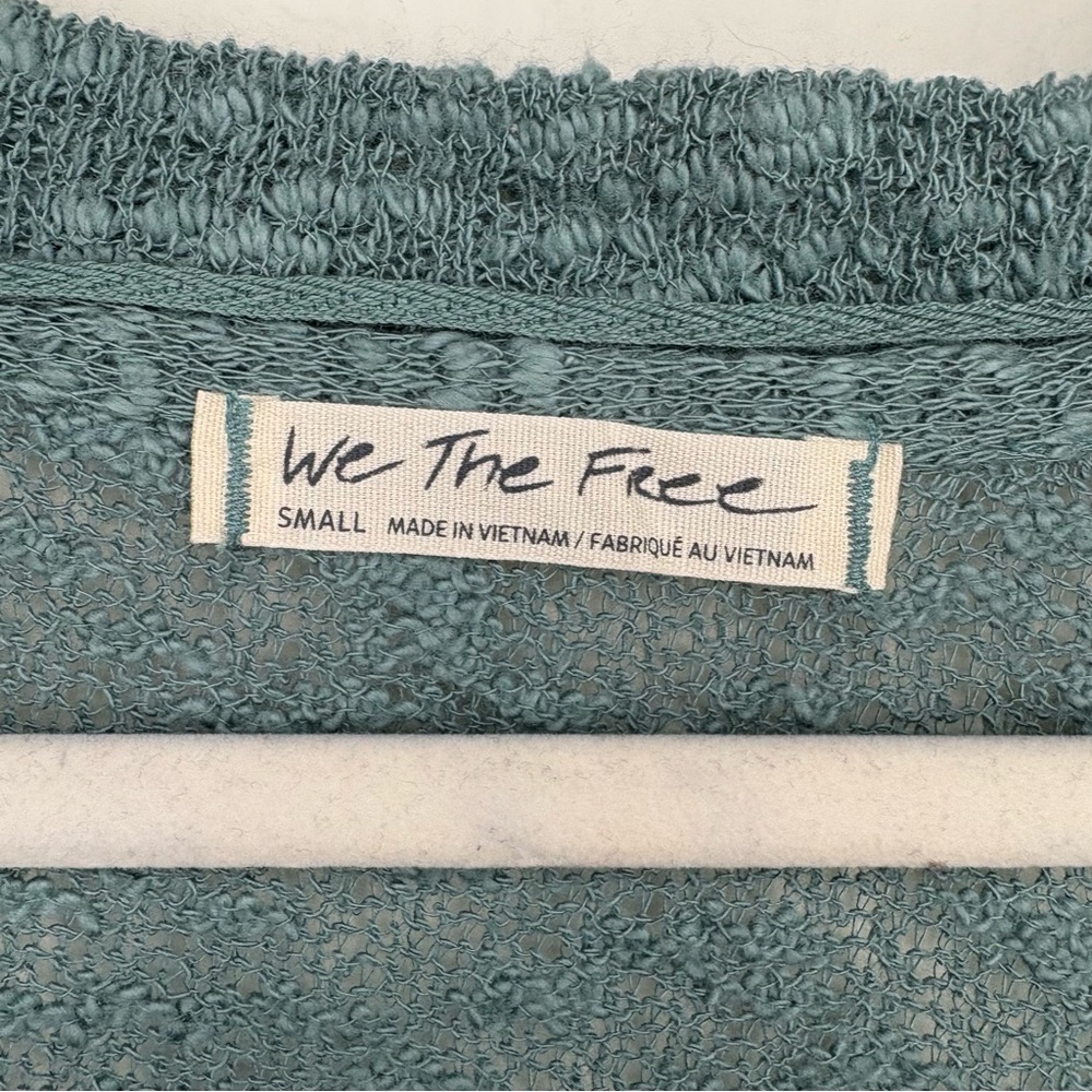 Free People We The Free Ocean Air Hacci Tunic Top size small oversized cotton - Picture 4 of 12